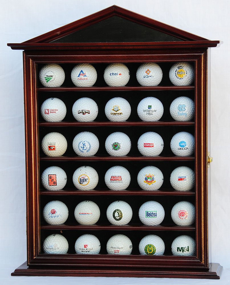 30 Golf Ball Display Case - Wall Rack for Home & Office Decor