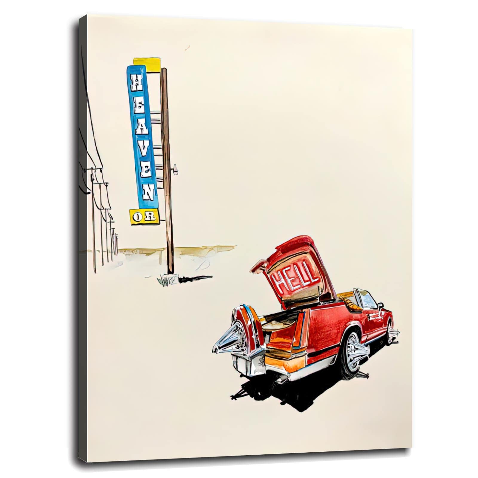 Don Toliver Heaven or Hell Canvas Art Print - 20x16 Inch Framed Poster for Wall Decor, Home, Office & Cinema Room - Perfect for Music Lovers & Hip Hop Fans