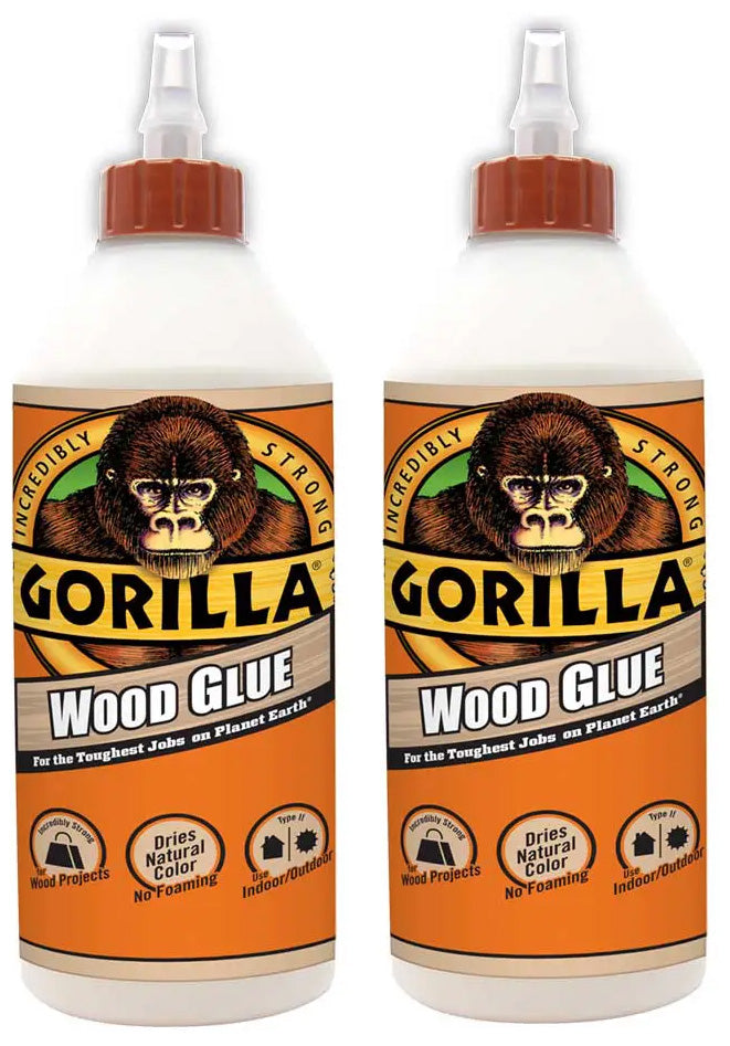 Gorilla Wood Glue 36 oz (Pack of 2) - Strong Waterproof Wood Adhesive for DIY Projects, Furniture Repair & Crafting | Fast Drying & Non-Toxic