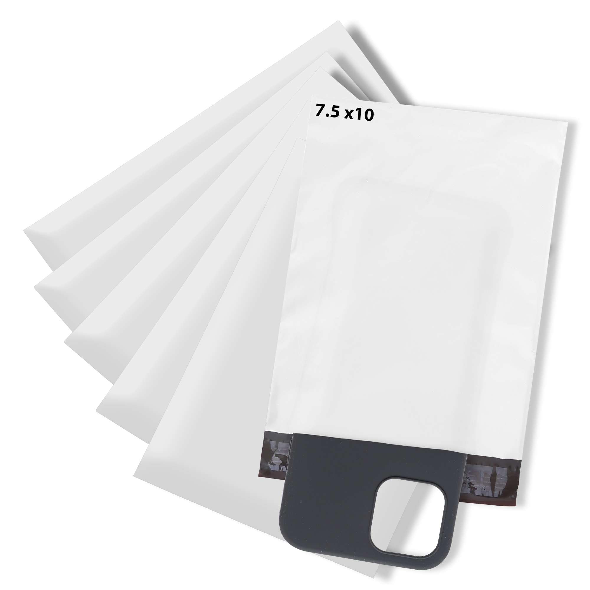 Small Poly Mailers 7.5x10 Inches - 500 Count White Shipping Bags | Tear & Puncture Resistant, Waterproof Mailing Envelopes | Perfect for Ecommerce, Subscription Boxes & Small Business Packaging