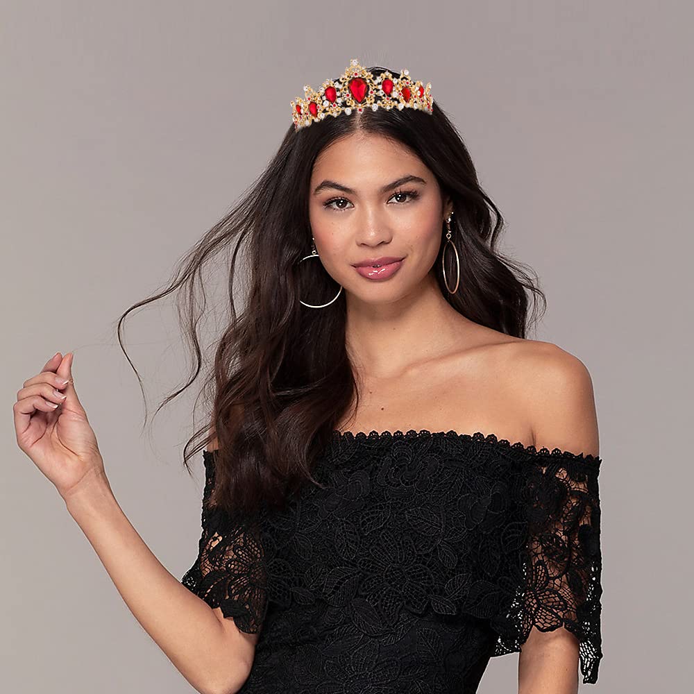 Elegant Women's Tiara Crown for Weddings, Prom, Pageants & Special Occasions – Sparkling Rhinestone Hair Accessories for Brides, Princesses & Parties