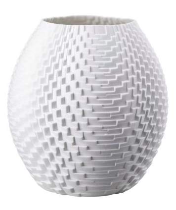 Rosenthal Phi White Vase Manhattan 8.5 Inch - Elegant Ceramic Home Decor for Dining Table, Living Room & Wedding Centerpieces