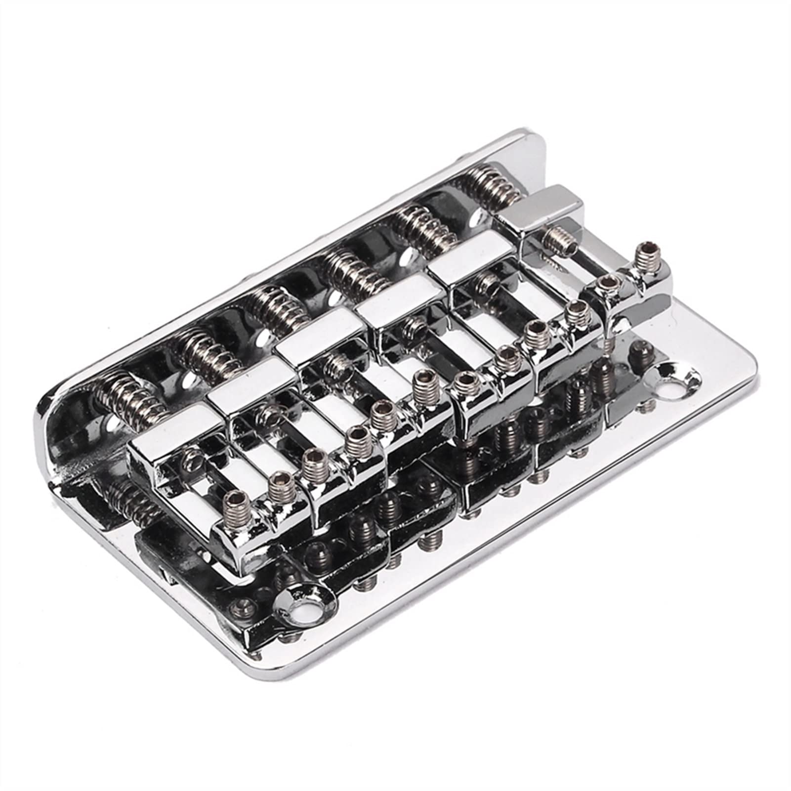 Chrome Plated 6-String Electric Guitar Control Plate & Bridge Set - Premium Steel Guitar Hardware for Electric Guitar Upgrades and Repairs - Perfect for Rock, Blues, and Metal Performances