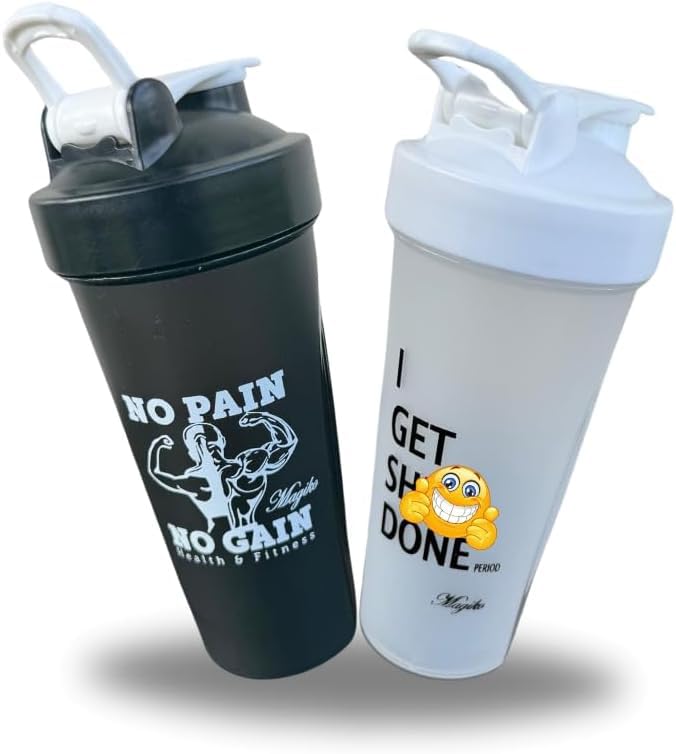 28oz Leakproof BPA-Free Protein Shaker Bottle - Portable Gym Water Bottle for Pre-Workout Nutrition & Post-Workout Recovery - Ideal for Bodybuilding, Fitness Training & Outdoor Sports (Black/Silver)