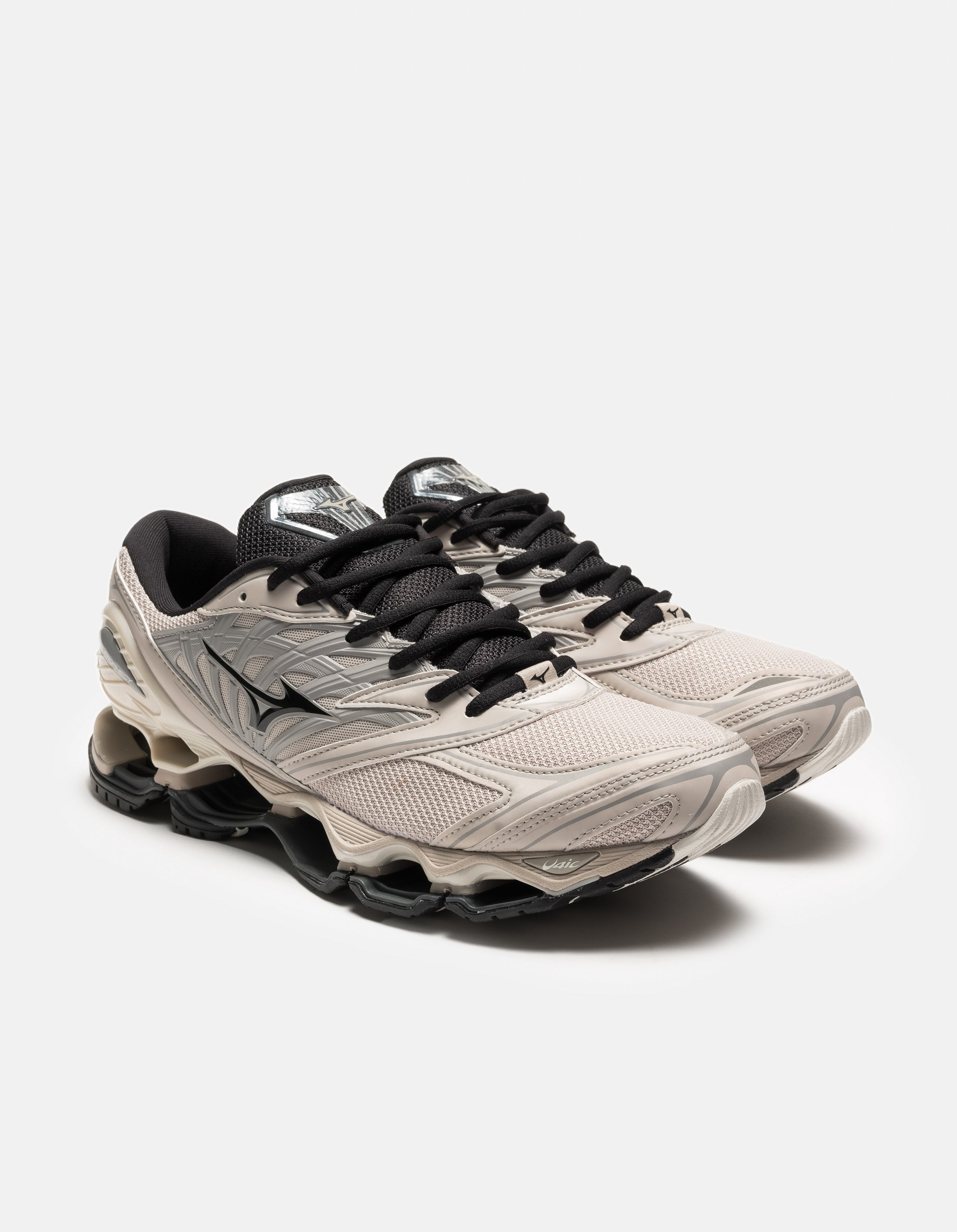 Mizuno Wave Prophecy LS Running Shoes for Men - Silver Cloud Black Opal Gray - Lightweight Cushioned for Long Distance & Marathon Training