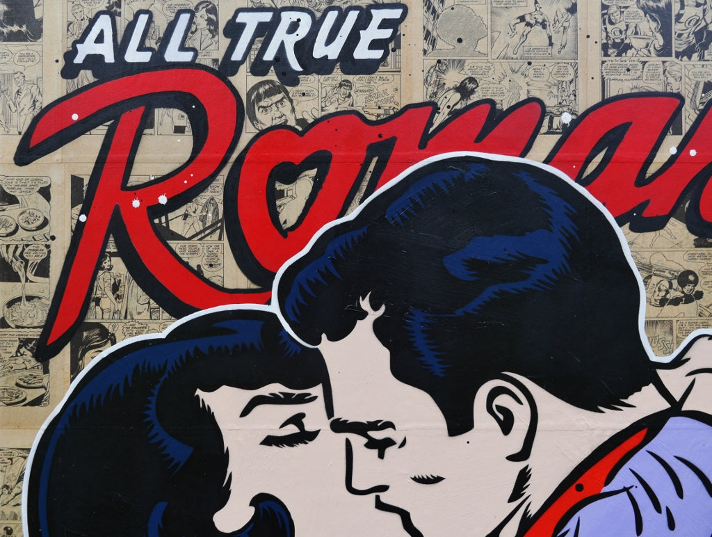 Superman Urban Pop Art Painting - 100cm x 120cm Canvas Wall Decor for Book Club, Living Room & Superhero Fan Gifts | Intimate Superlove Collection