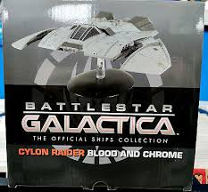 Battle Star Galactica Official Cylon Raider Ship Model - Classic Blood and Chrome Edition | Collectible Sci-Fi Spaceship for Display & Fan Collections