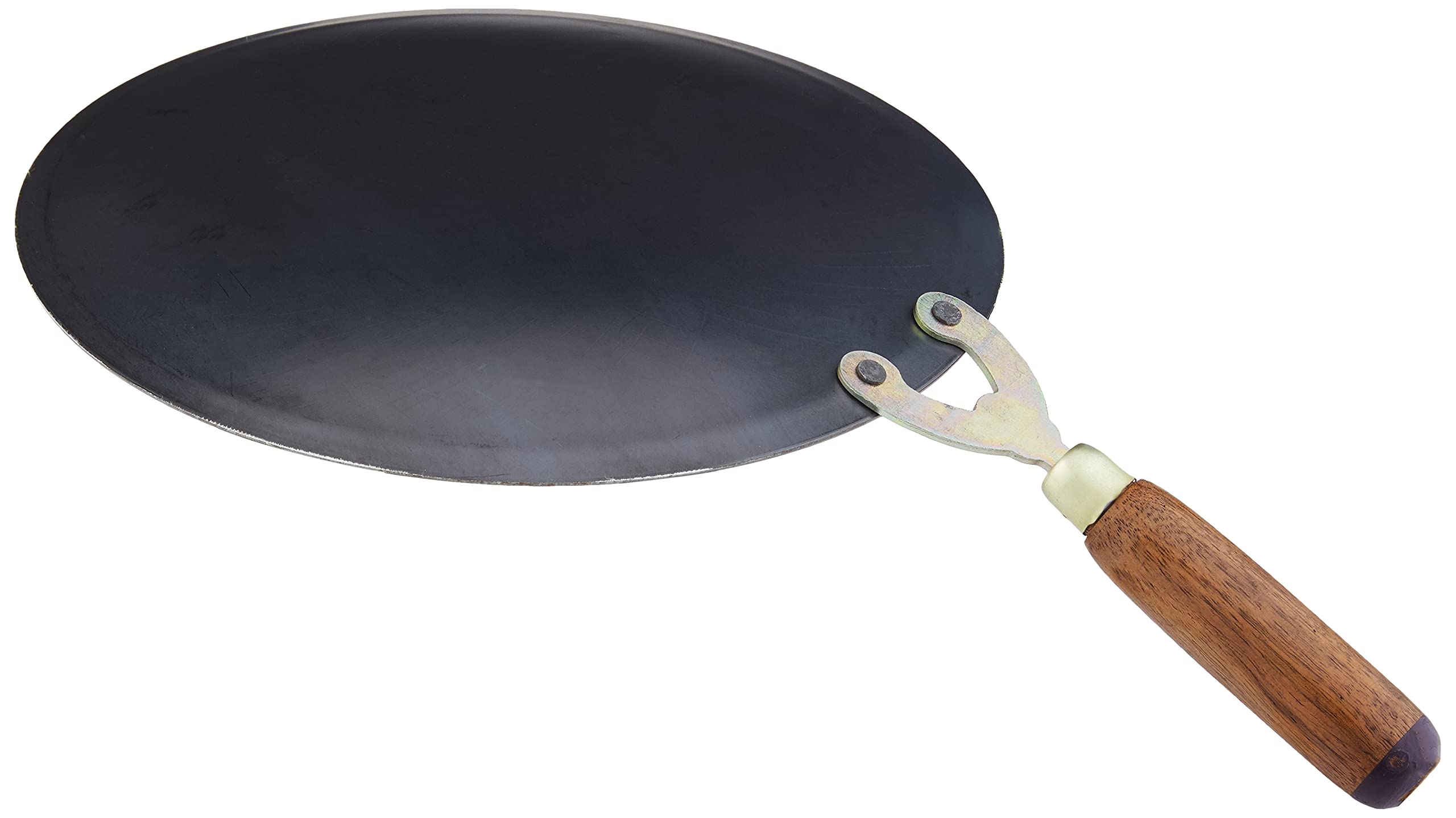12-Inch Concave Iron Tawa Griddle - Heavy Duty Indian Flatbread Pan for Roti, Chapati & Dosa - Perfect for Home Cooking & Restaurant Use