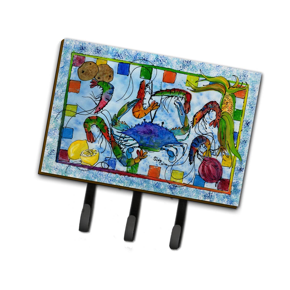 Caroline's Treasures 8066TH68 Decorative Crab Wall Hook - Key Holder, Coat Rack, Leash Hanger for Keys, Towels, Aprons & Pet Accessories | Perfect for Entryway, Kitchen & Bathroom Organization