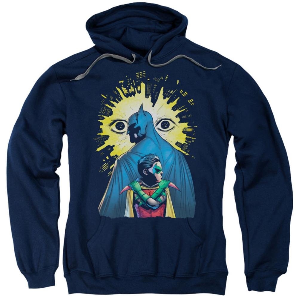 Batman Hoodie for Adults - Pullover Navy Sweatshirt for Casual Wear