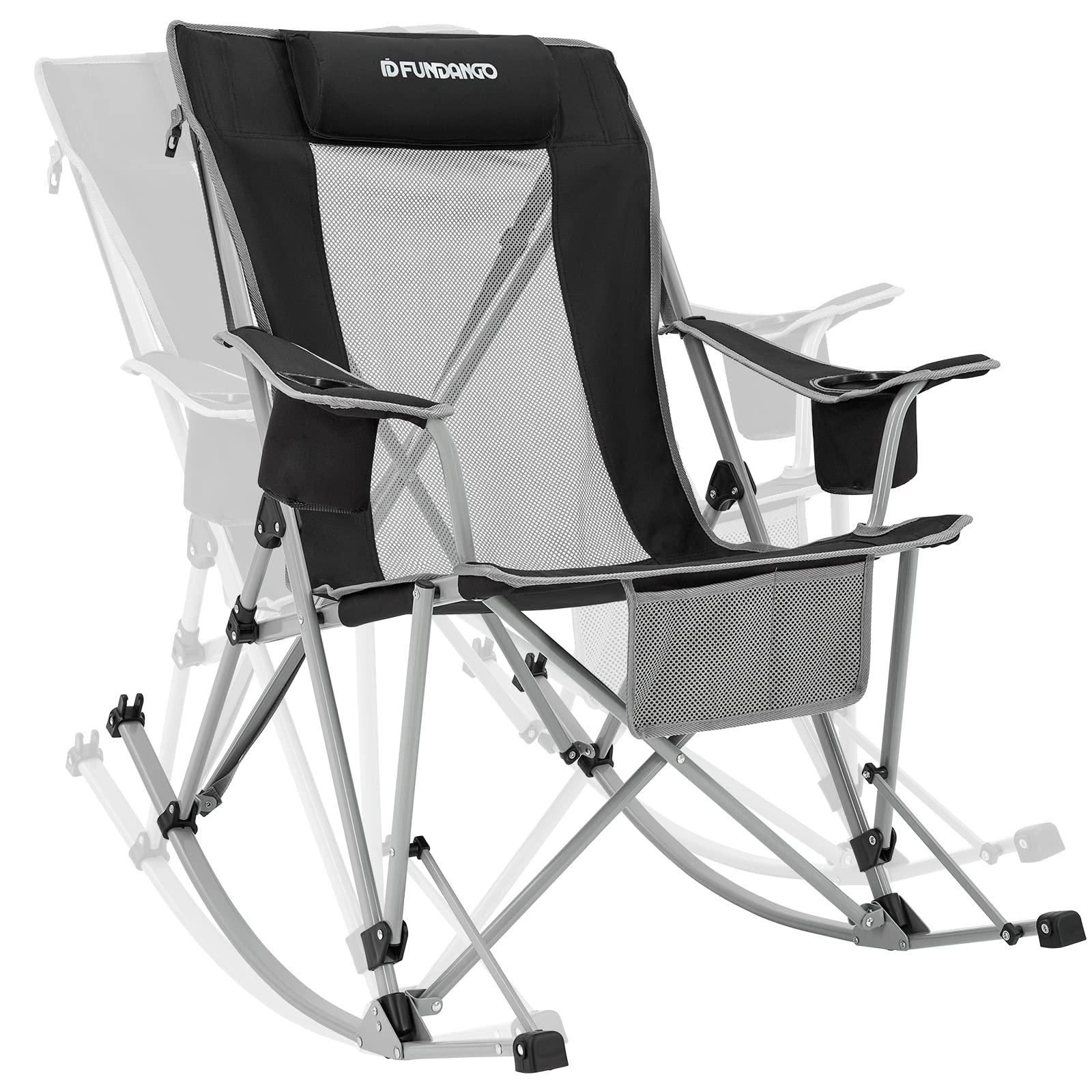 Portable Folding Rocking Chair for Camping, Outdoor, Picnic & Patio - Lightweight Camp Rocker with Carry Bag - Perfect for Backyard Relaxation, Beach Lounging & RV Travel