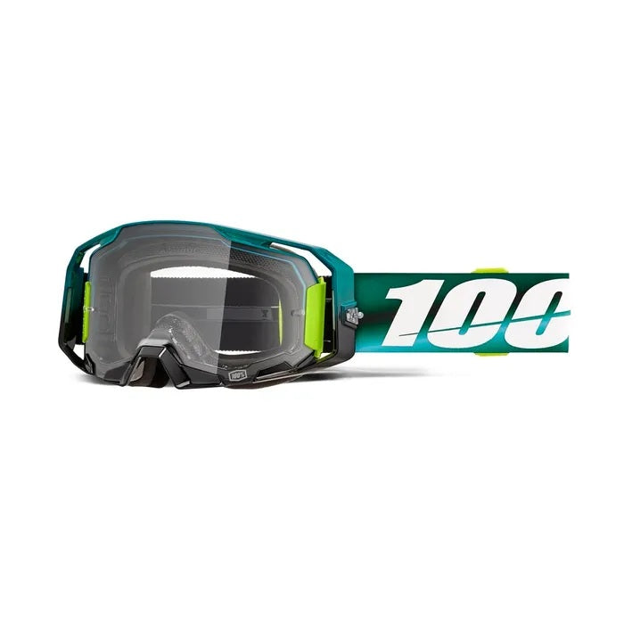 100% Armatic MX Goggles with Clear Lens - Dirt Bike, ATV & Motorcycle Riding Protective Eyewear for Men & Women - Perfect for Off-Road, Racing & Outdoor Sports