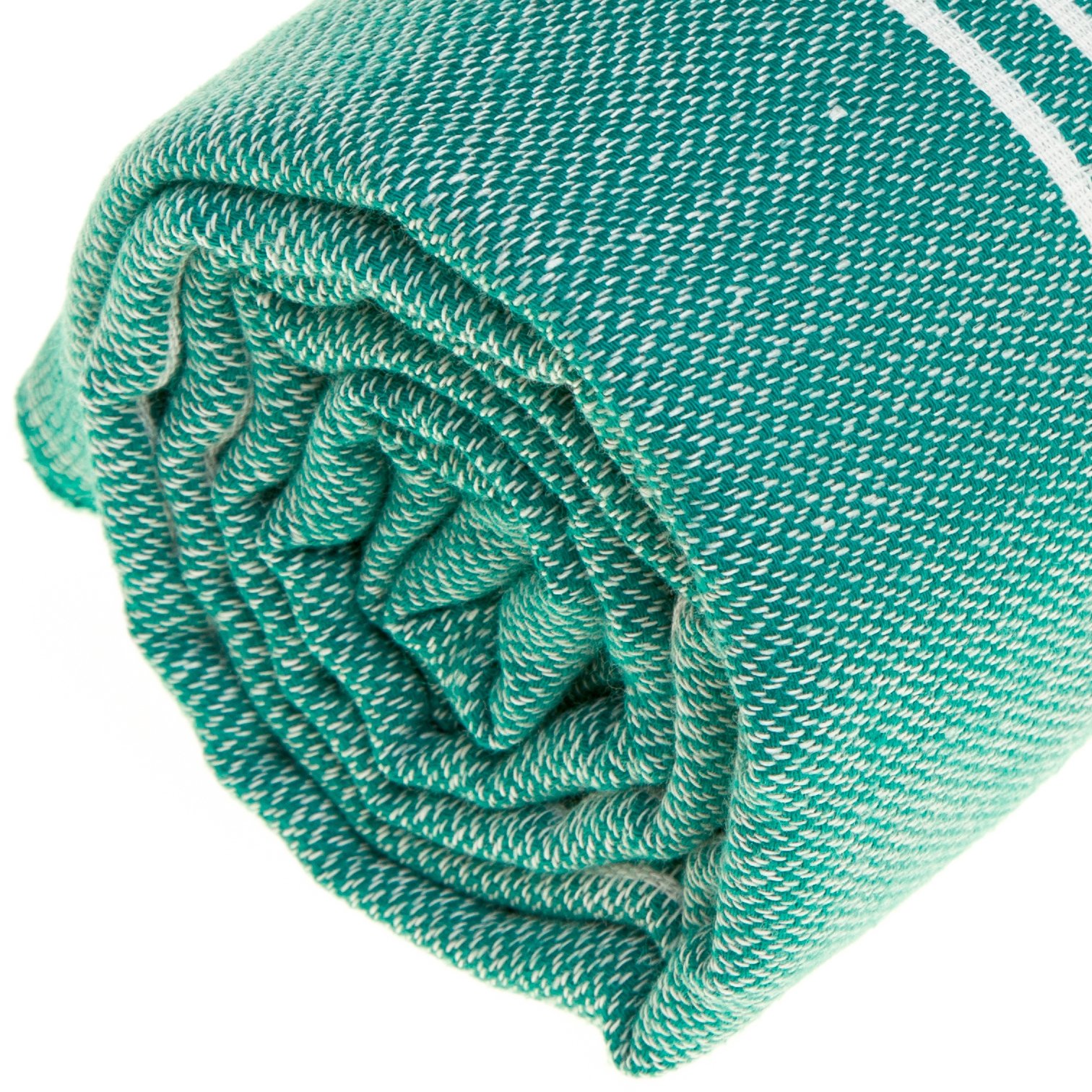 Premium 100% Cotton Turkish Beach Towel Set of 6 - Large 37x70 Inches, Quick-Dry, Sand-Free, Lightweight Peshtemal Towels for Beach, Pool, Yoga & Travel - Anatolia Collection in Teal