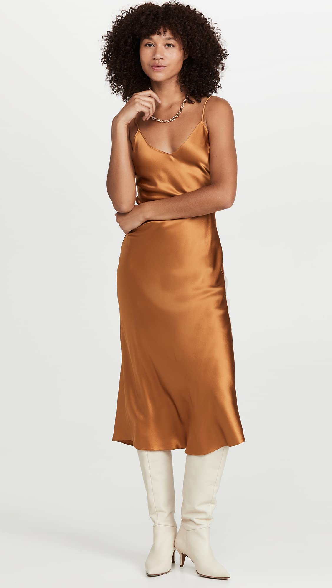 Women's Midi Slip Dress - Elegant Sleeveless Bodycon Dress for Summer, Party & Date Night | Soft Stretchy Fabric with Adjustable Straps | Perfect for Casual Outings, Beach Cover-Up & Evening Events