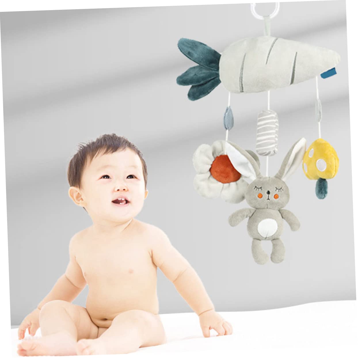 VICASKY 2 Pack Cartoon Pendant Wind Chimes - Scrunchie Plush Girl Hanging Toys, Soft PP Cotton for Nursery, Baby Room, Garden Decor & Gift Ideas