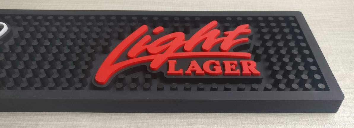 Yuengling Lager & Light Lager Bar Mat - Professional Spill & Rail Drip Mat for Beer Taps, Countertops & Home Bars - Non-Slip & Absorbent Bar Accessories