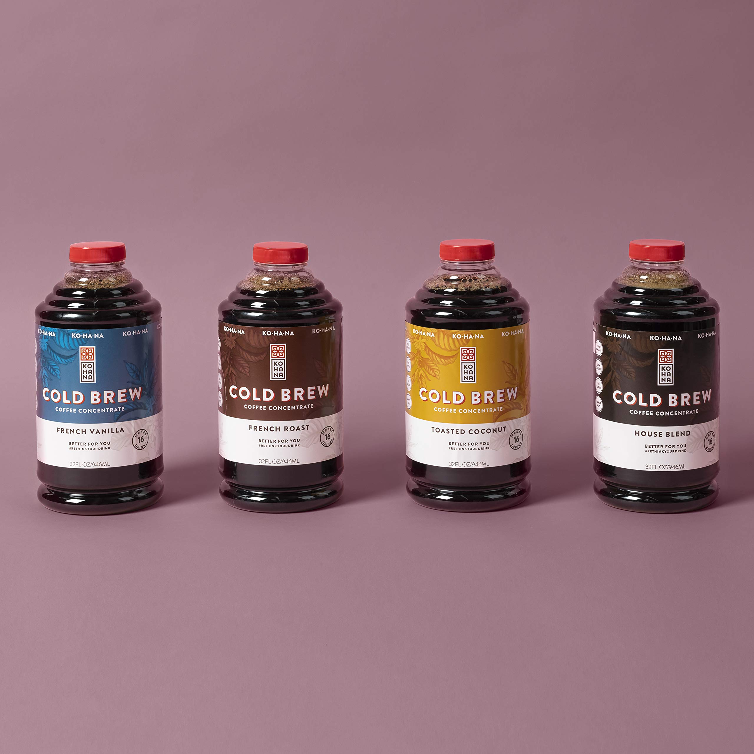 Kohana Cold Brew Coffee Concentrate - House Blend (32 oz) | Makes 16 Servings | Perfect for Iced Coffee, Smoothies & Cocktails