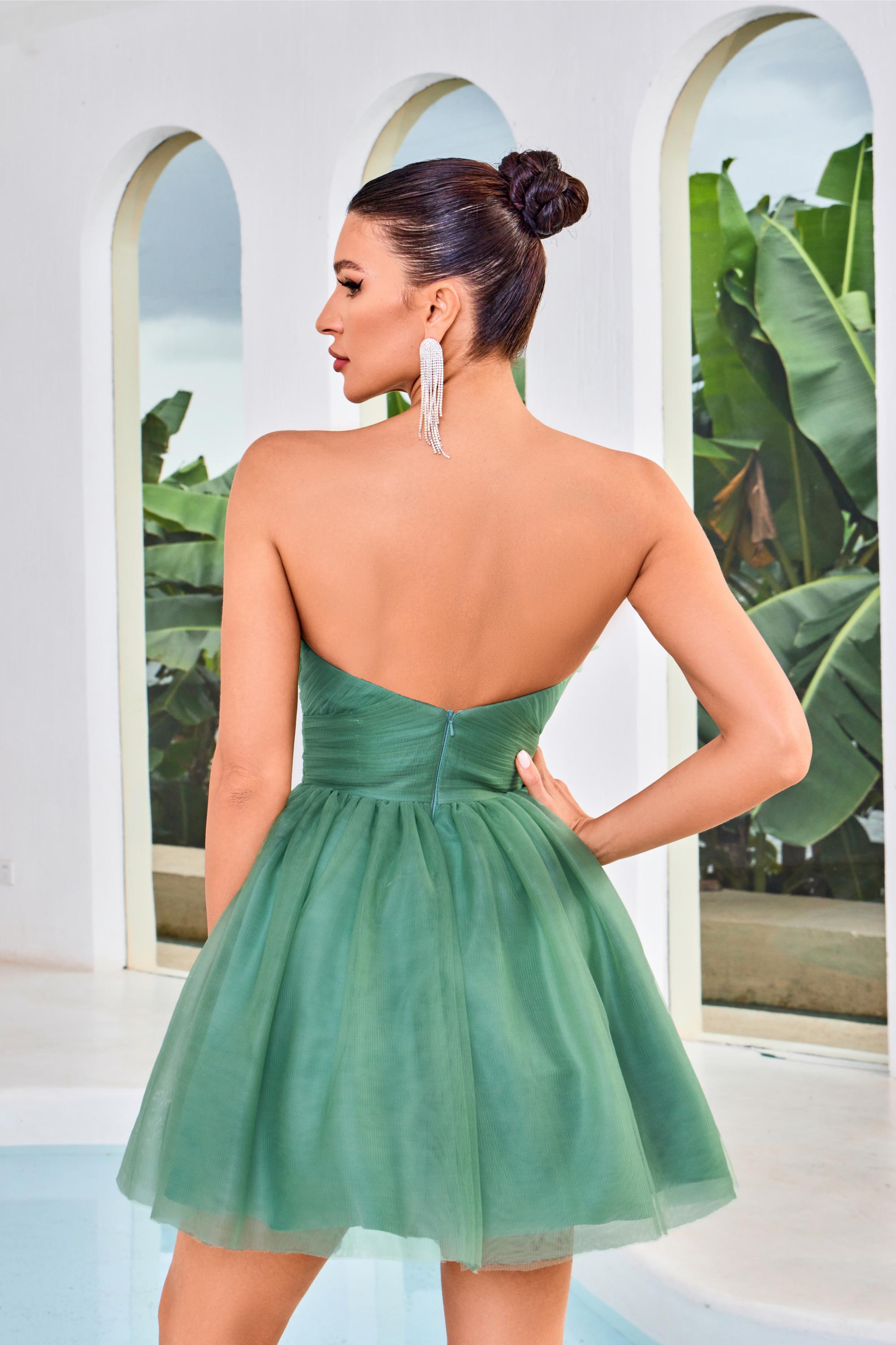 Jadore Evening Dress A-Line Sweetheart Neckline Tulle Sleeveless Prom Gown J24072 for Wedding Party & Formal Events