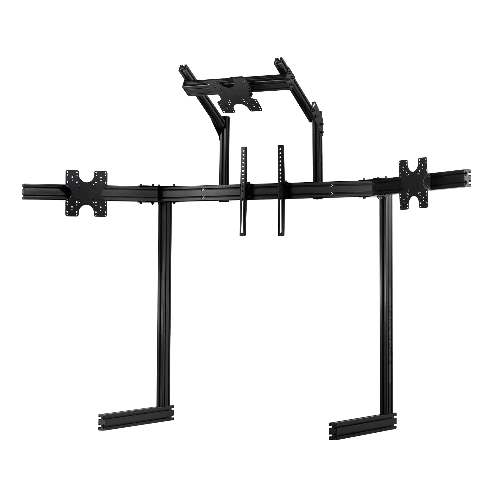 Next Level Racing ELITE Free Standing Quad Monitor Stand - Black | Heavy Duty Racing Simulator Cockpit Stand for Gaming & Flight Simulation | Perfect for Home & Professional Racing Setups