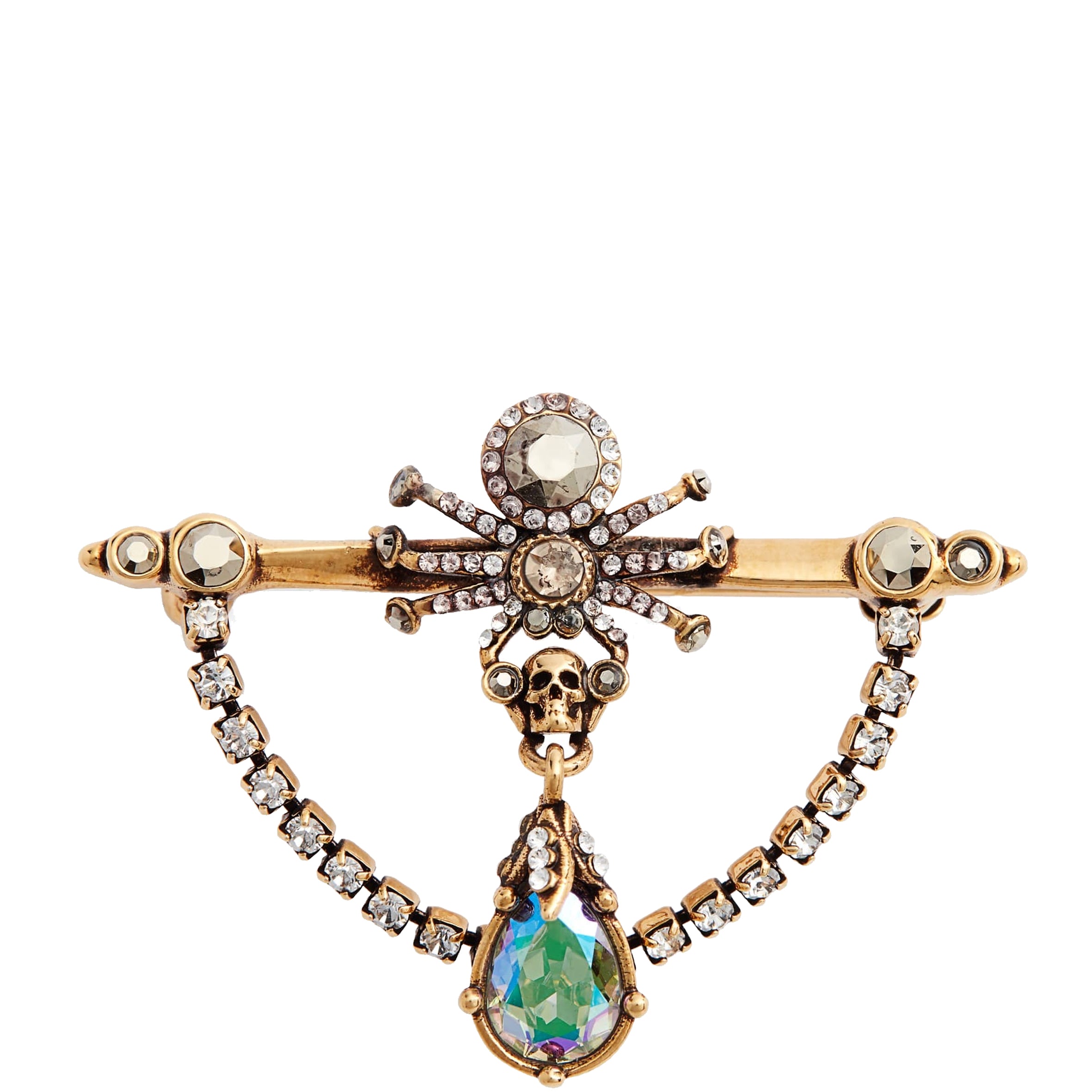 Elegant Gold Pave Spider Brooch - Vintage Jewelry for Women | Perfect for Halloween Costume, Gothic Fashion & Gift Giving