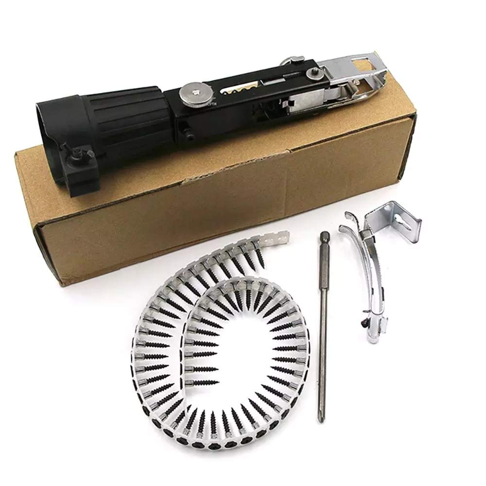 Electric Automatic Chain Belt Nail Screw Gun - Cordless Power Tool for Woodworking, Construction & DIY Projects - Fast Screw Driving with Adapter for Efficient Drilling in Wood, Metal & Plastic