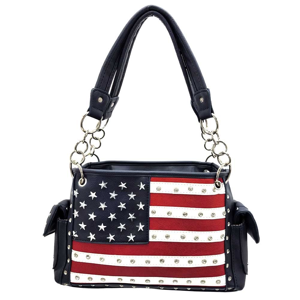 American Flag Handbags - Thin Blue Line & Thin Red Line Purses for Women - Patriotic Tote Bags for Police, Firefighter Support & Everyday Use
