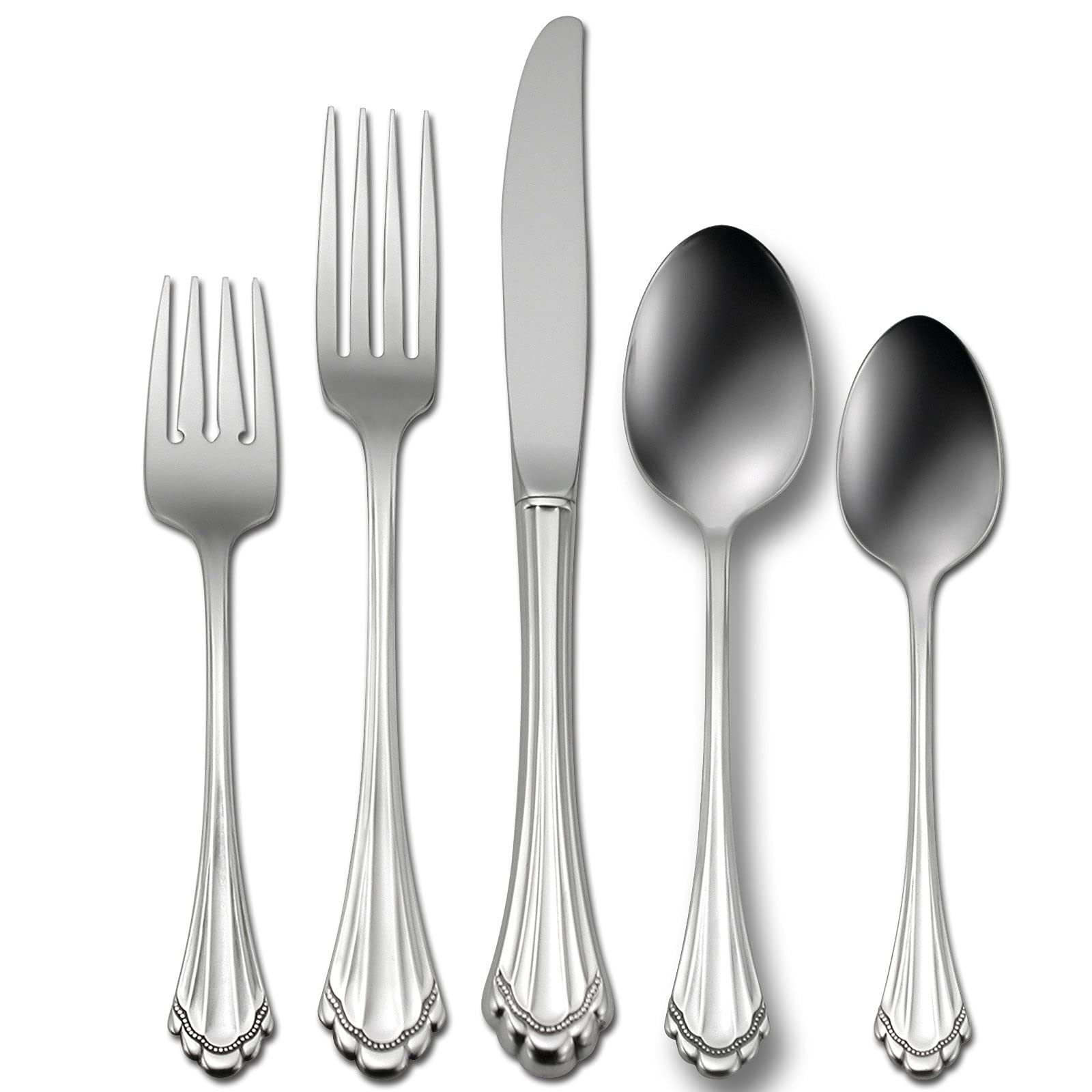 Oneida Marquette 20-Piece Flatware Set for 4 - Stainless Steel Silverware with Dinner Knives, Forks & Spoons - Perfect for Dining, Entertaining & Wedding Gifts