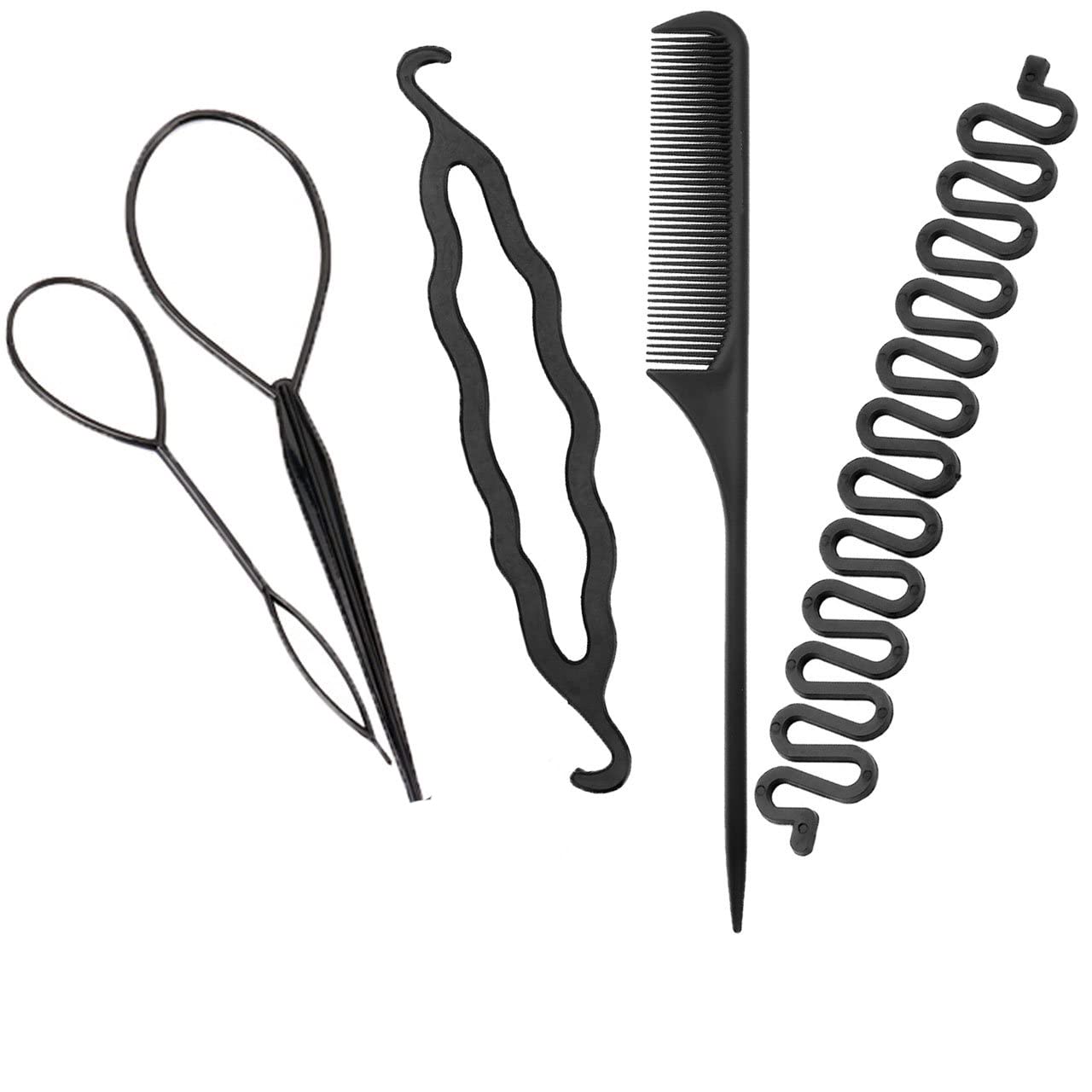 Magic French Braid Tool & Hair Styling Kit – Ponytail Twist, Bun Maker, Topsy Tail & Volume Inserts for Women | Perfect for Parties, Weddings & Everyday Hairstyles