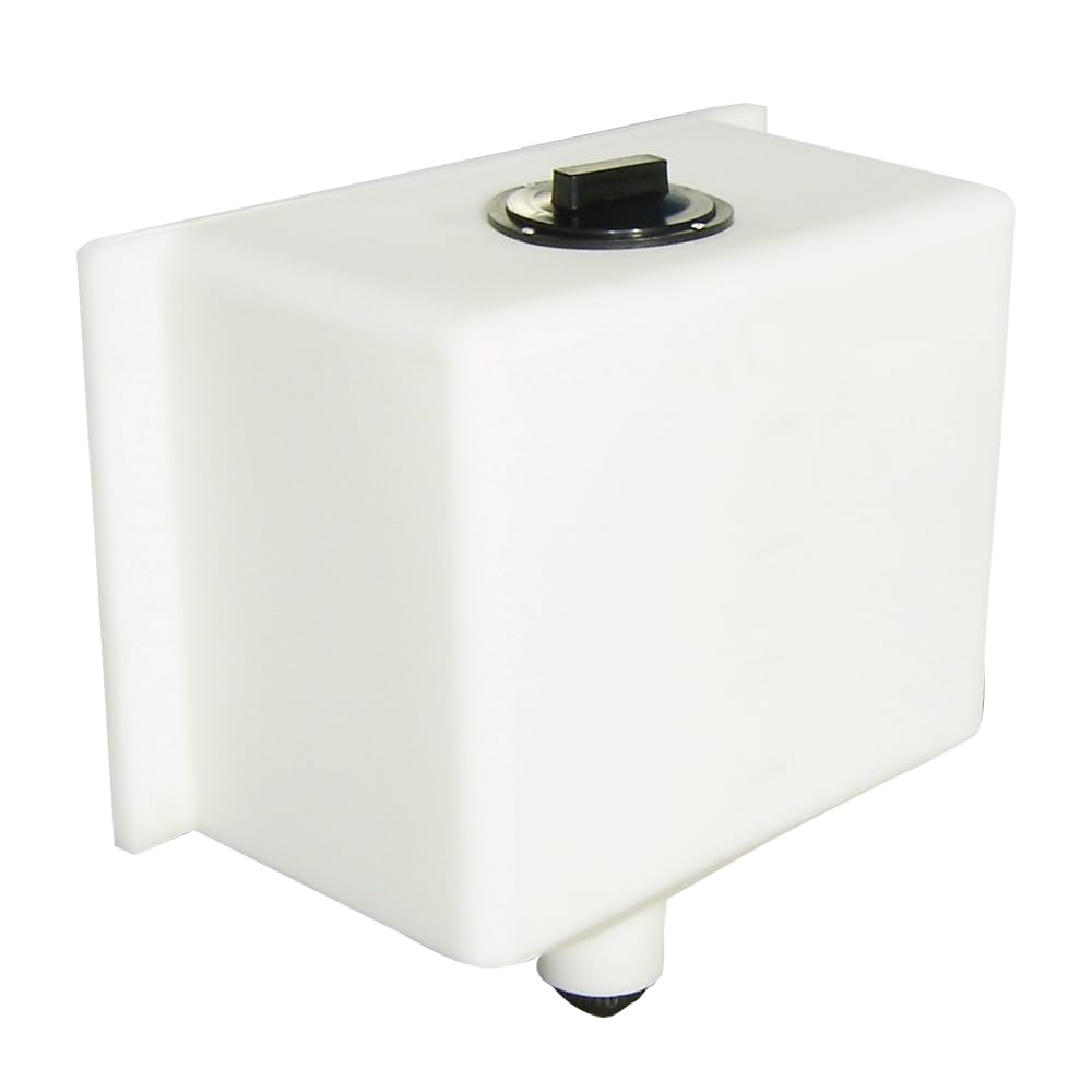 Dunmiers DCB15 15 Gallon Rectangular Cone Bottom Water Tank - Heavy Duty Fluid & Liquid Storage Container for Pressure Washing, Auto Detailing, Roof Cleaning | Perfect for Agriculture, Farming, Window Washing & Industrial Use | Durable Water Storage Solution for Outdoor & Commercial Applications