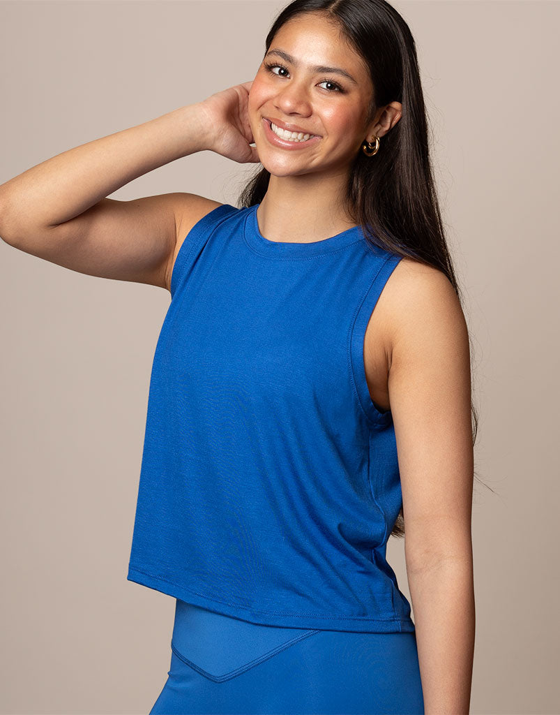 Motion Tank Azure - High-Performance Activewear for Women | Yoga, Running & Gym Workouts | Moisture-Wicking & Breathable Fabric