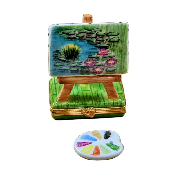 Monet's Water Lilies Limoges Box - Hand-Painted Limoges Porcelain Collectible - Perfect for Home Decor, Gift Giving & Art Lovers