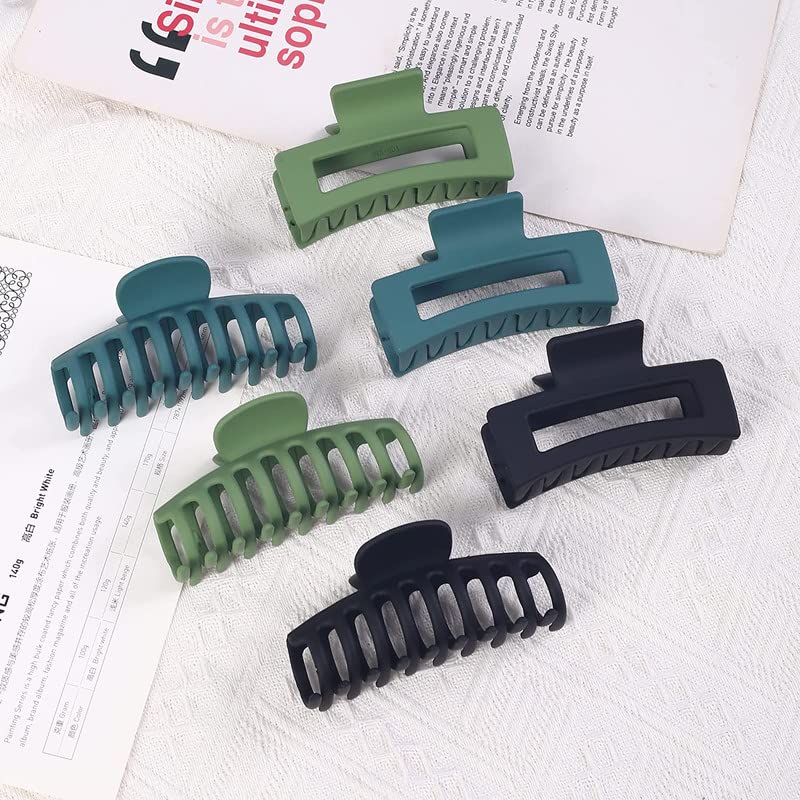 Shidara 6-Piece Large Hair Claw Clips for Women - Matte Non-Slip Strong Hold Hair Clips for Thin to Thick Hair | Perfect for Updos, Ponytails & Everyday Styling