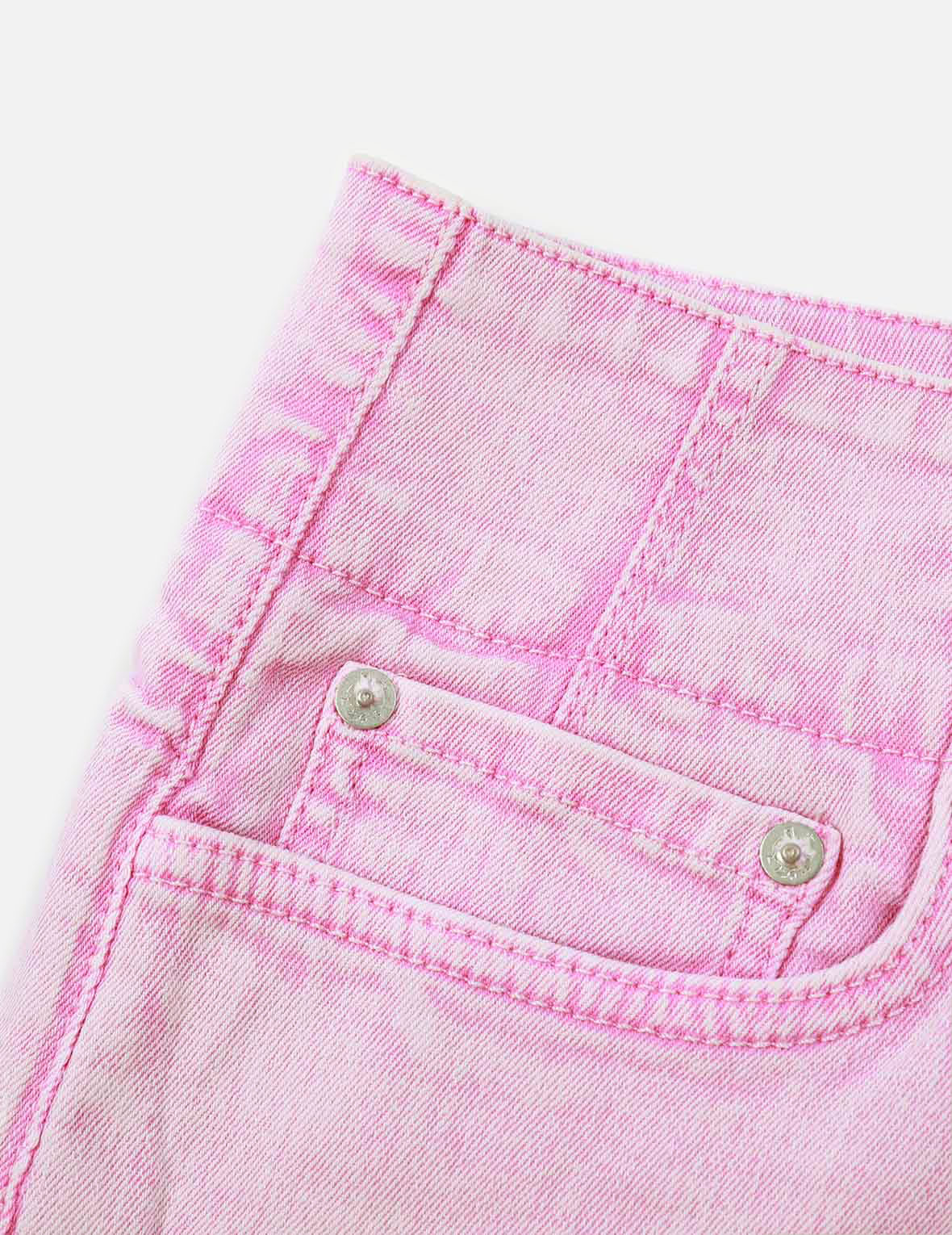 Seagull Embroidery Fuchsia Denim Skirt for Women - Vintage High Waist A-Line Denim Skirt with Unique Seagull Embroidery Design - Perfect for Casual Outfits, Beach Vacations, and Boho Fashion Styles