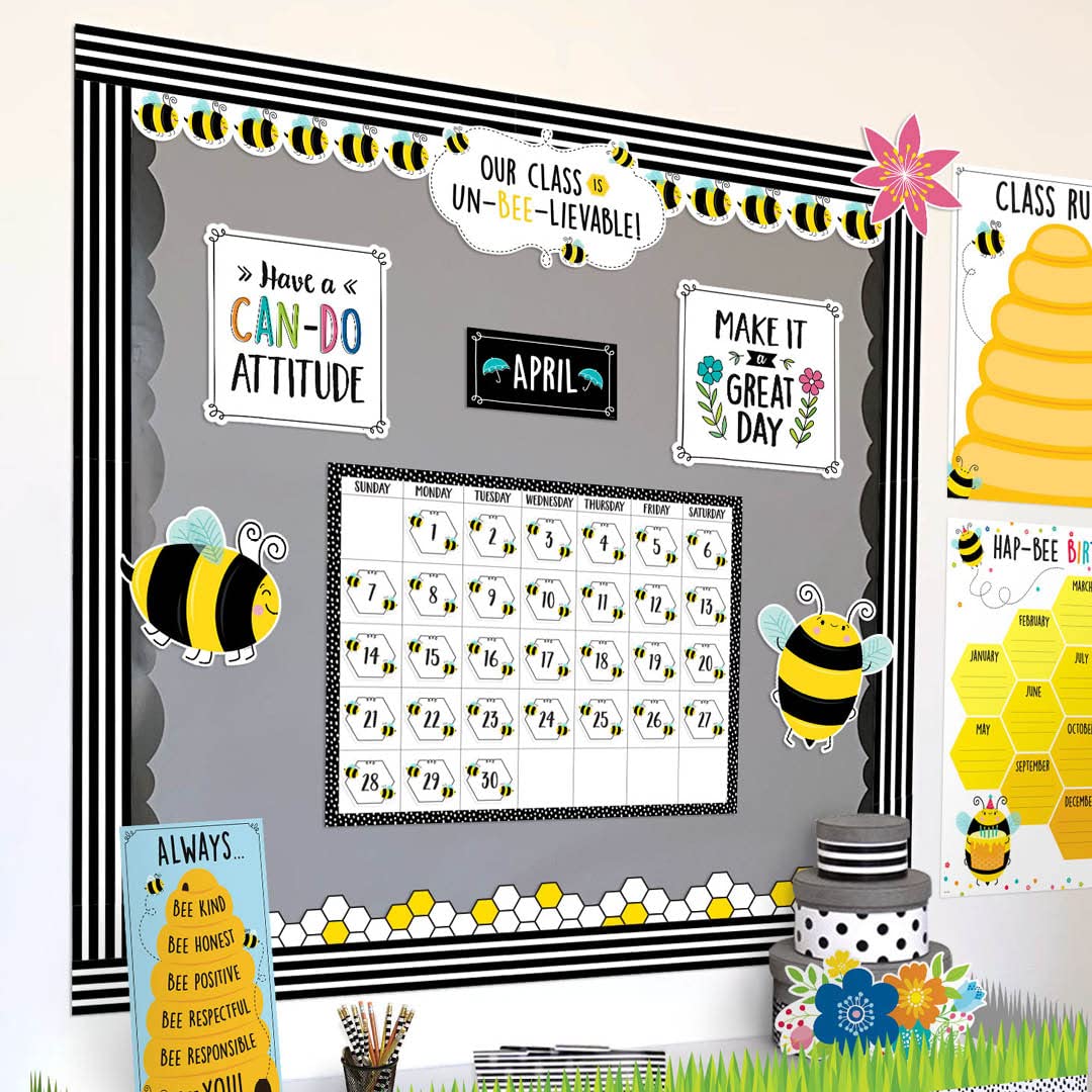Creative Teaching Press CTP 10613 Messy Dots Black Calendar Chart - Perfect for Classroom Organization, Homeschooling & Teacher Supplies