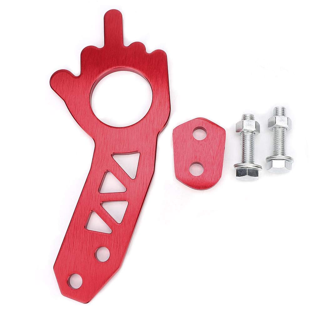 Universal Red Aluminum Alloy Car Tow Hook Ring Kit - Front & Rear Towing Ring for Trucks & SUVs - Off-Road Recovery & Emergency Towing Accessory