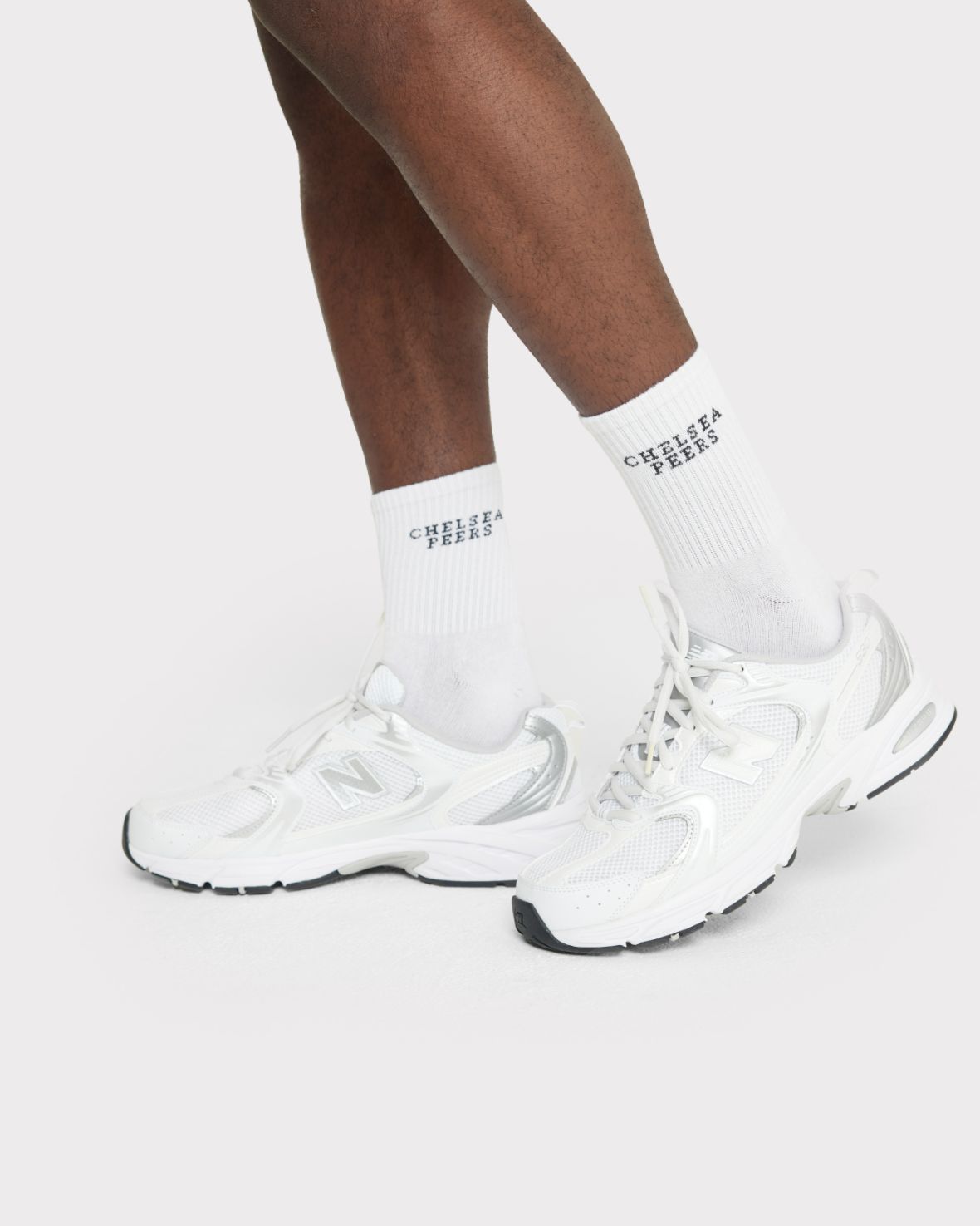 Premium Jacquard Logo Crew Socks for Men & Women - Comfortable Cotton Blend Casual Athletic Socks - Perfect for Running, Gym, Work & Everyday Wear