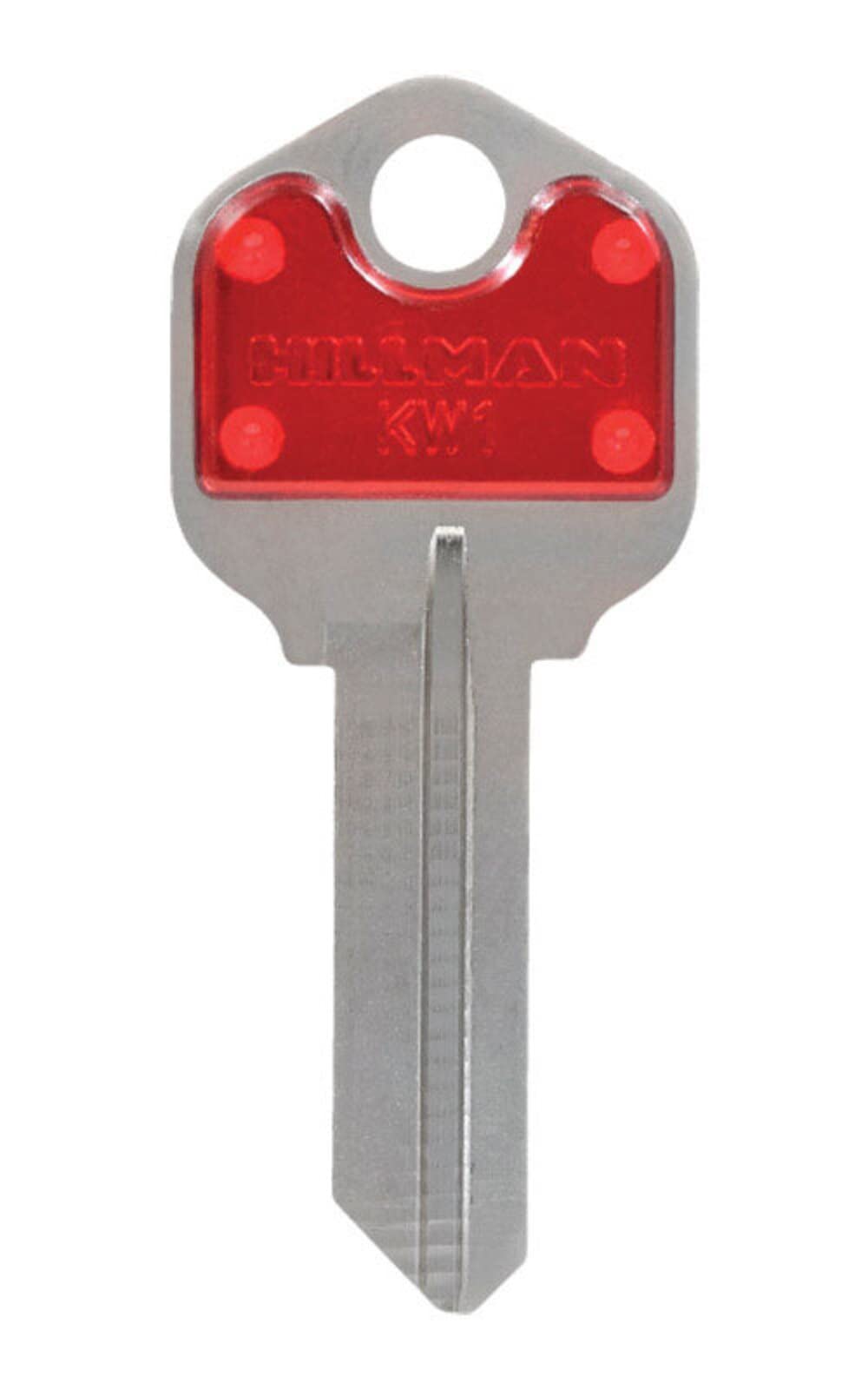 Hillman KW-1 RED COLORPLUS Key - Durable & Vibrant Colored Keys for Home, Office & Car - Perfect for Key Identification & Organization