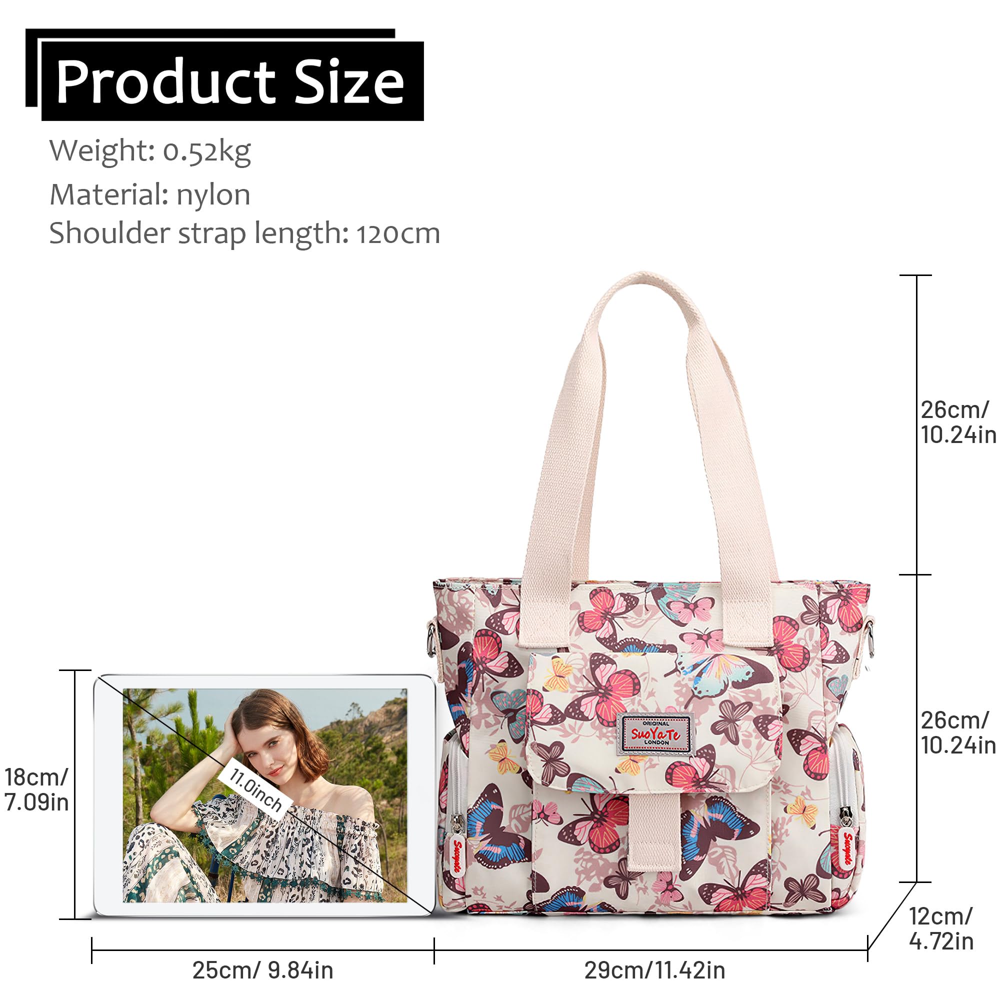 FORRICA Women's Large Crossbody Shoulder Bag - Stylish Casual Waterproof Handbag with Beautiful Pattern for Work, Travel & Shopping | Perfect for Office, Daily Commute & Weekend Outings