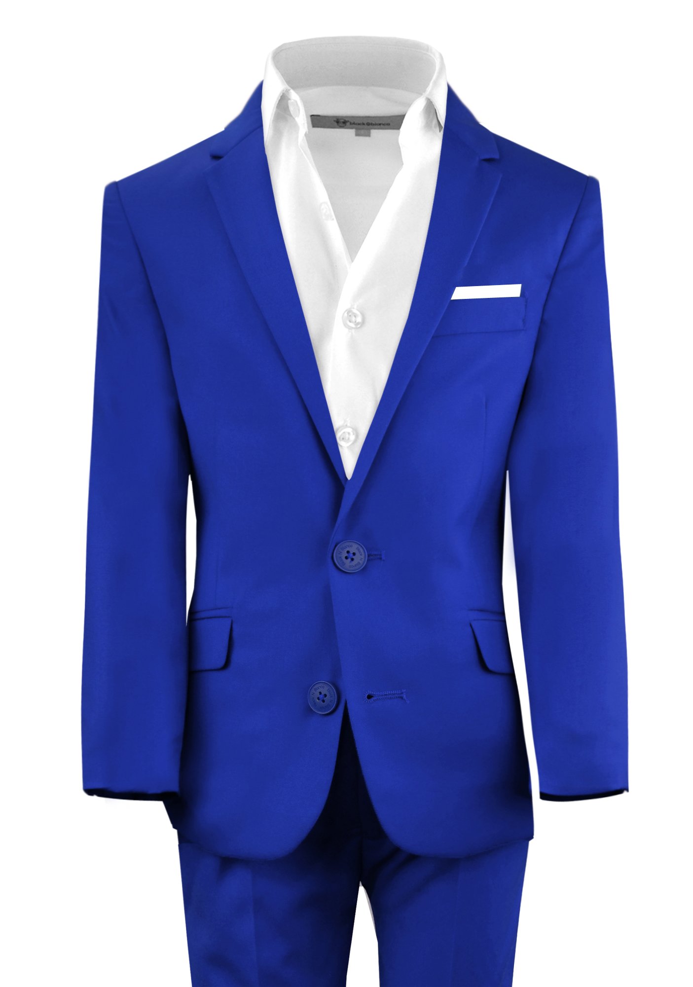 Black n Bianco Boys' First Class Slim Fit Suits - Lightweight Formal Blazer & Dress Pants Set for Weddings, School Photos & Special Occasions | Presented by Baby Muffin
