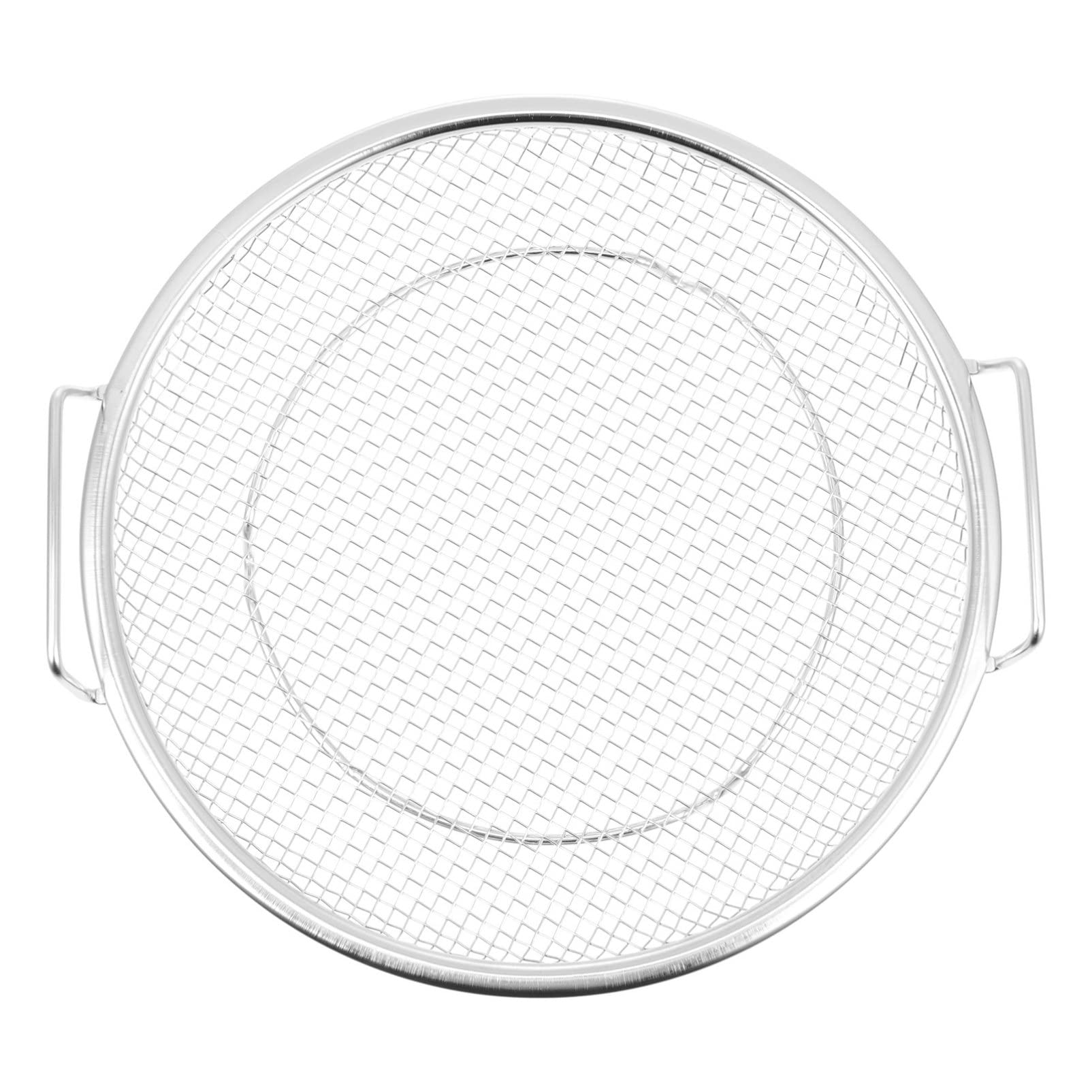 HEMOTON Stainless Steel Deep Fryer Basket, Grilling Basket & Noodle Strainer - Asian Steamer Basket, Wire Steaming Rack, Serving Tray for French Fries, Veggies & Corn Cakes - Perfect for Home Cooking, Restaurant Use & Outdoor BBQ