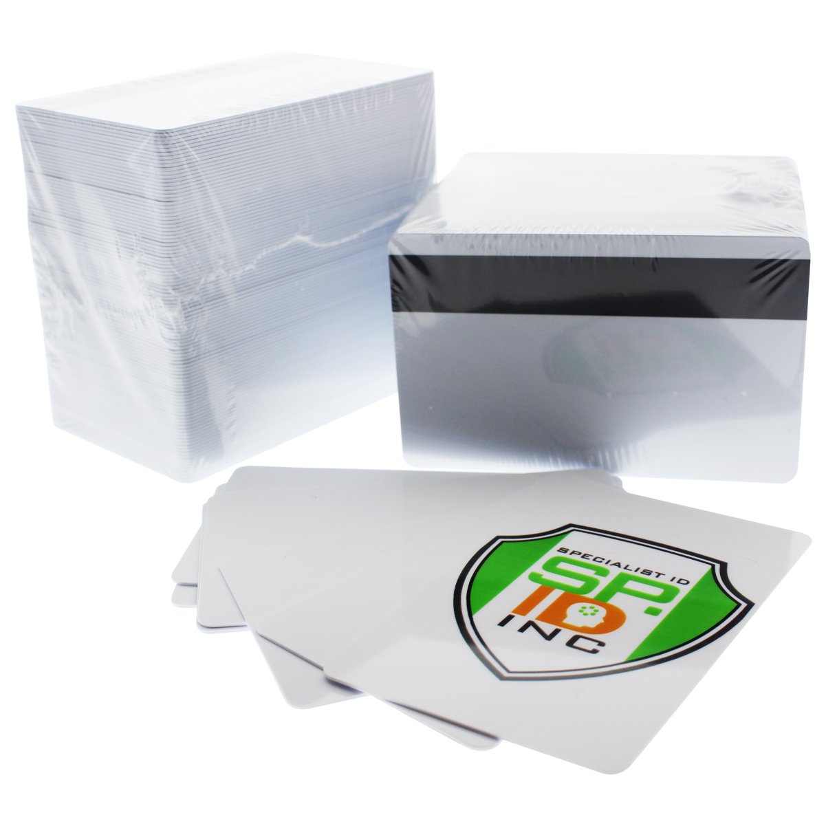 500 Pack - Premium Blank Plastic CR80 ID Cards - 30mil Thickness - USA Made - Printable PVC Badges with 1/2