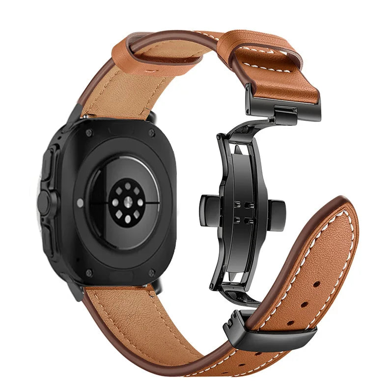 Premium Genuine Leather Bands for Samsung Galaxy Watch Ultra - Stylish, Durable & Comfortable Replacement Straps for Work, Gym & Everyday Wear