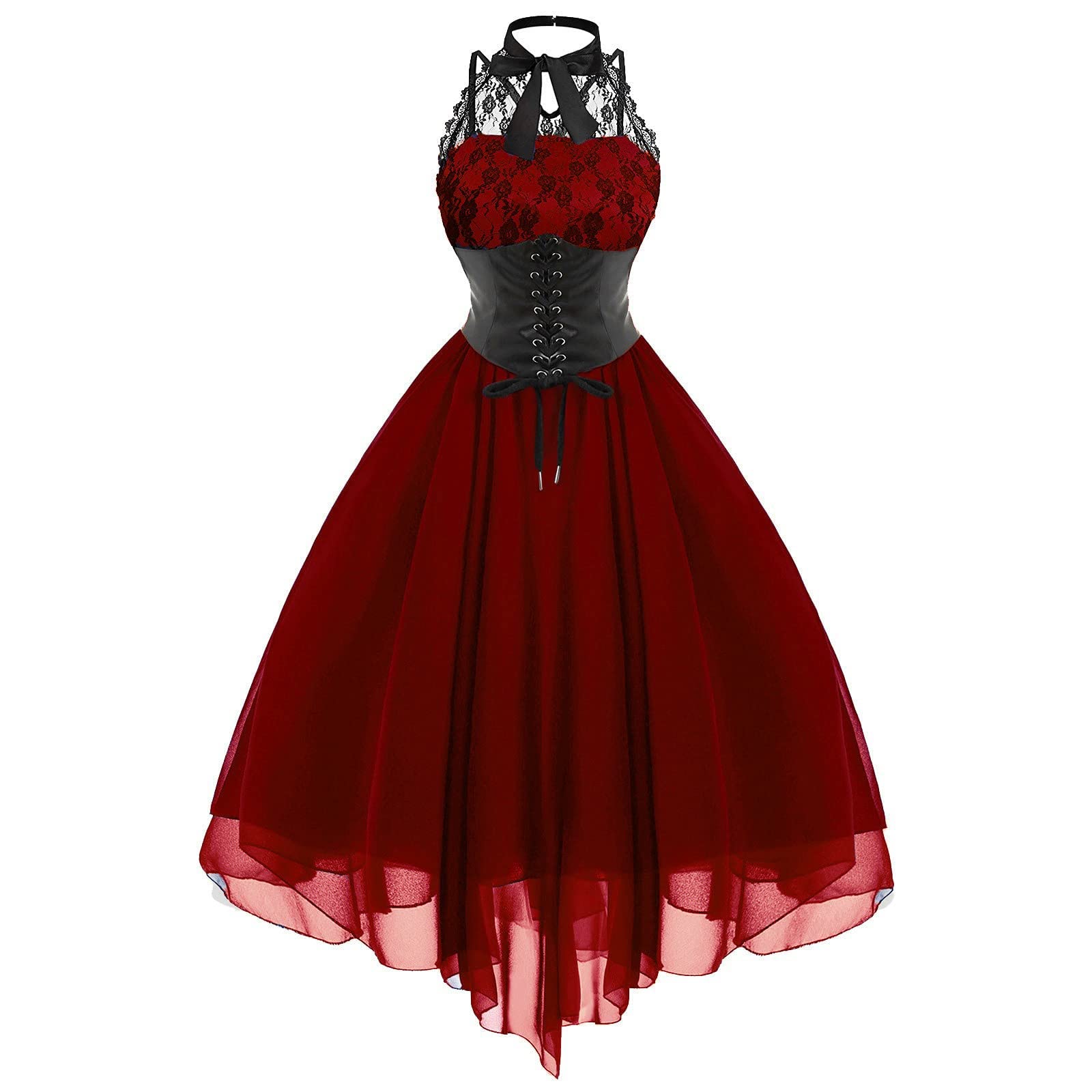 Vintage Lace Sleeveless Mini Dress - Retro Princess Court Dress for Women, Sexy Spring Tops & Party Wear | Perfect for Cocktail Parties, Date Nights & Special Occasions