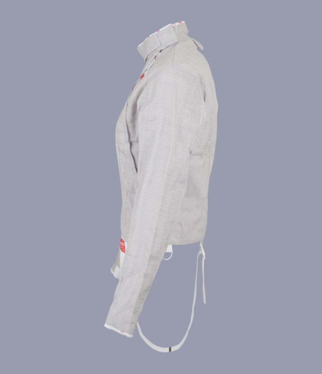 Allstar Girls Front Zip Sabre Lame Fencing Jacket - Lightweight Protective Gear for Youth Fencing Practice & Competitions