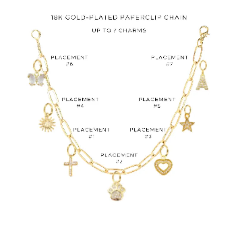 Elegant Charm Bracelet with Assorted Charms - Perfect for Gifts, Parties & Everyday Wear | $54.00