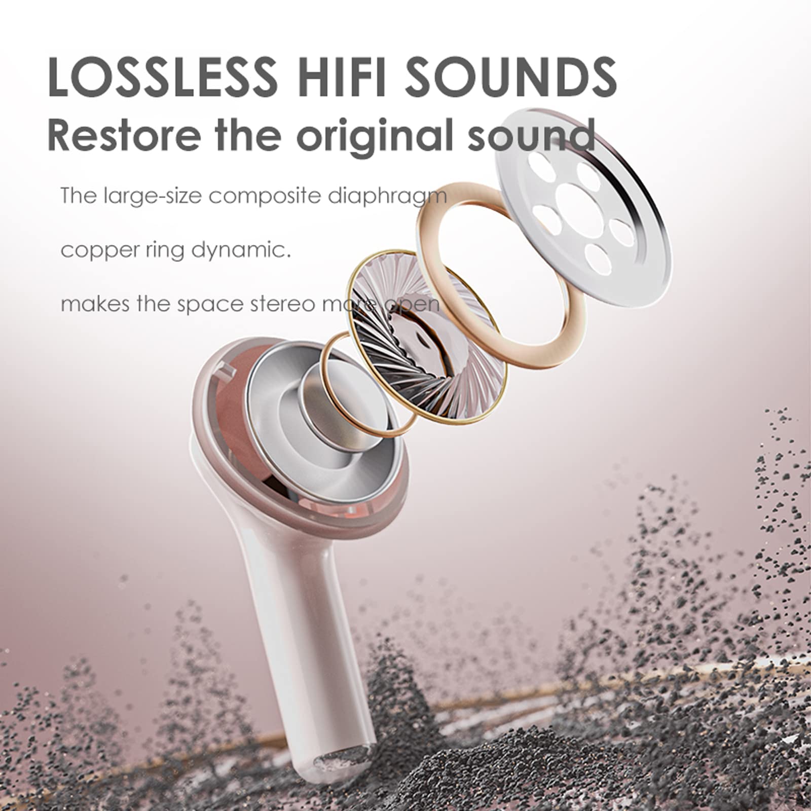 Xmenha Kids Bluetooth Wireless Earbuds with Mic, HiFi Stereo Sound, Charging Case - Perfect for School, Travel, Sports & Gifts for Girls & Boys