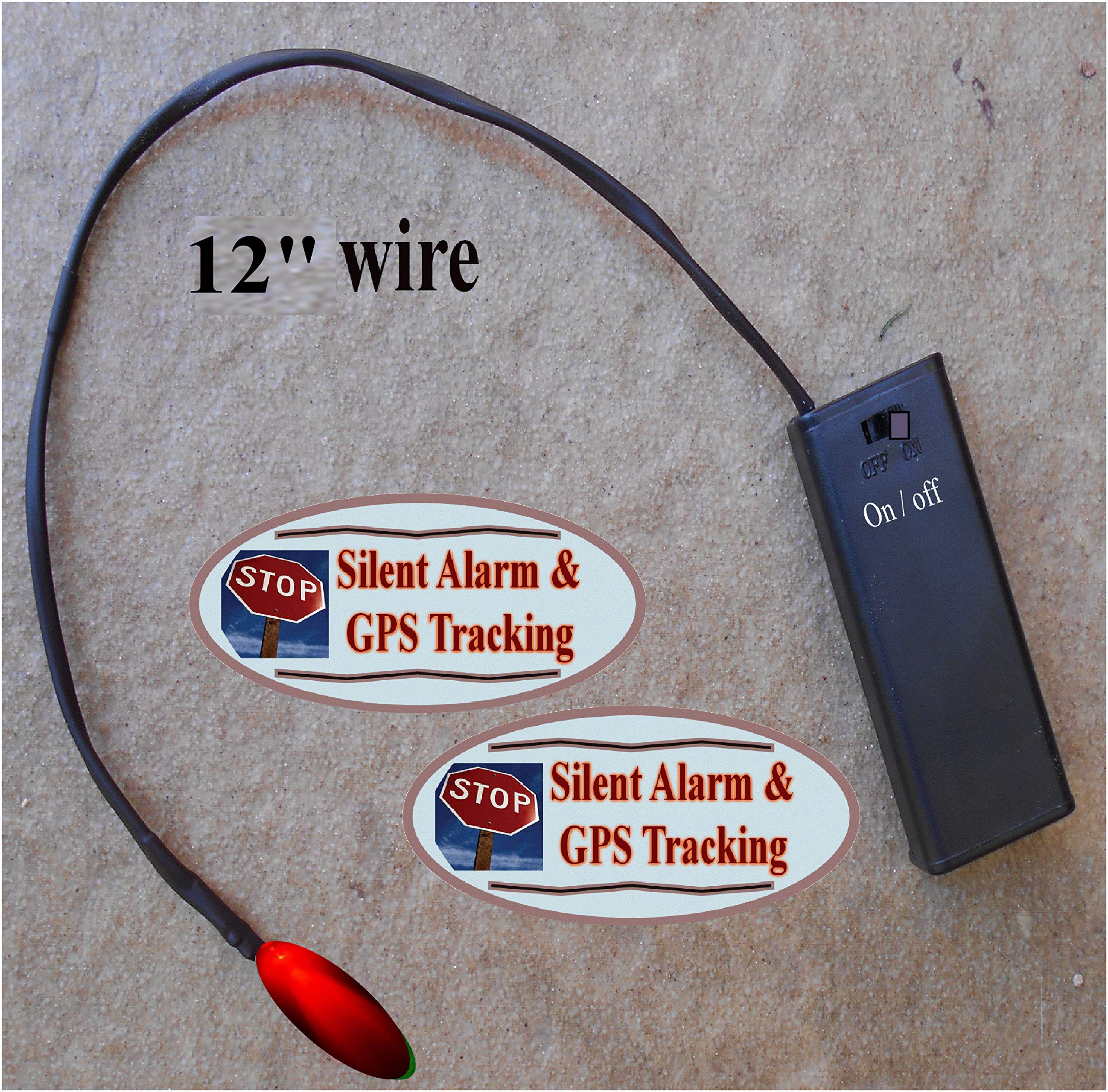Slow Red Blinking LED Car Anti-Theft Alarm System - 1 Flash per Second Fake Security Light with On/Off Switch & 2 Window Warning Decals (AAA Battery Powered) - Perfect for Vehicle Protection, Parking Security & Burglary Deterrent