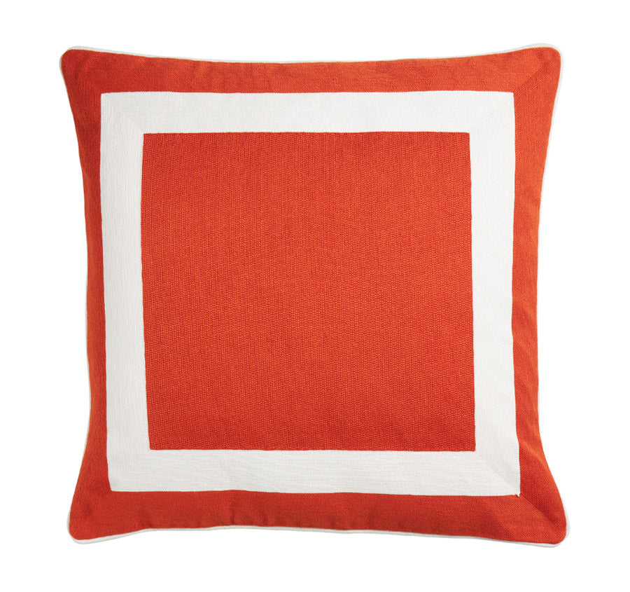 Premium Caribbean 50x50cm Decorative Throw Pillow with Soft Filling - Orange Accent Cushion for Sofa, Bed & Home Decor