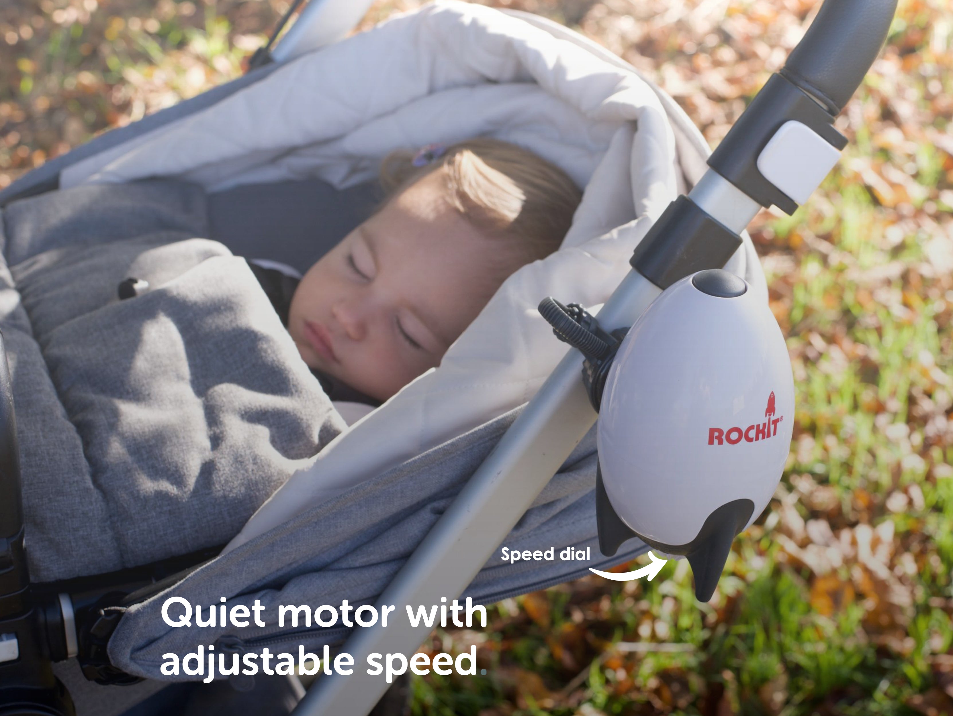 Rockit Portable Baby Rocker 2.0 - USB Rechargeable Infant Soother with 5 Speeds | Perfect for Nursery, Travel & Bedtime Sleep Aid