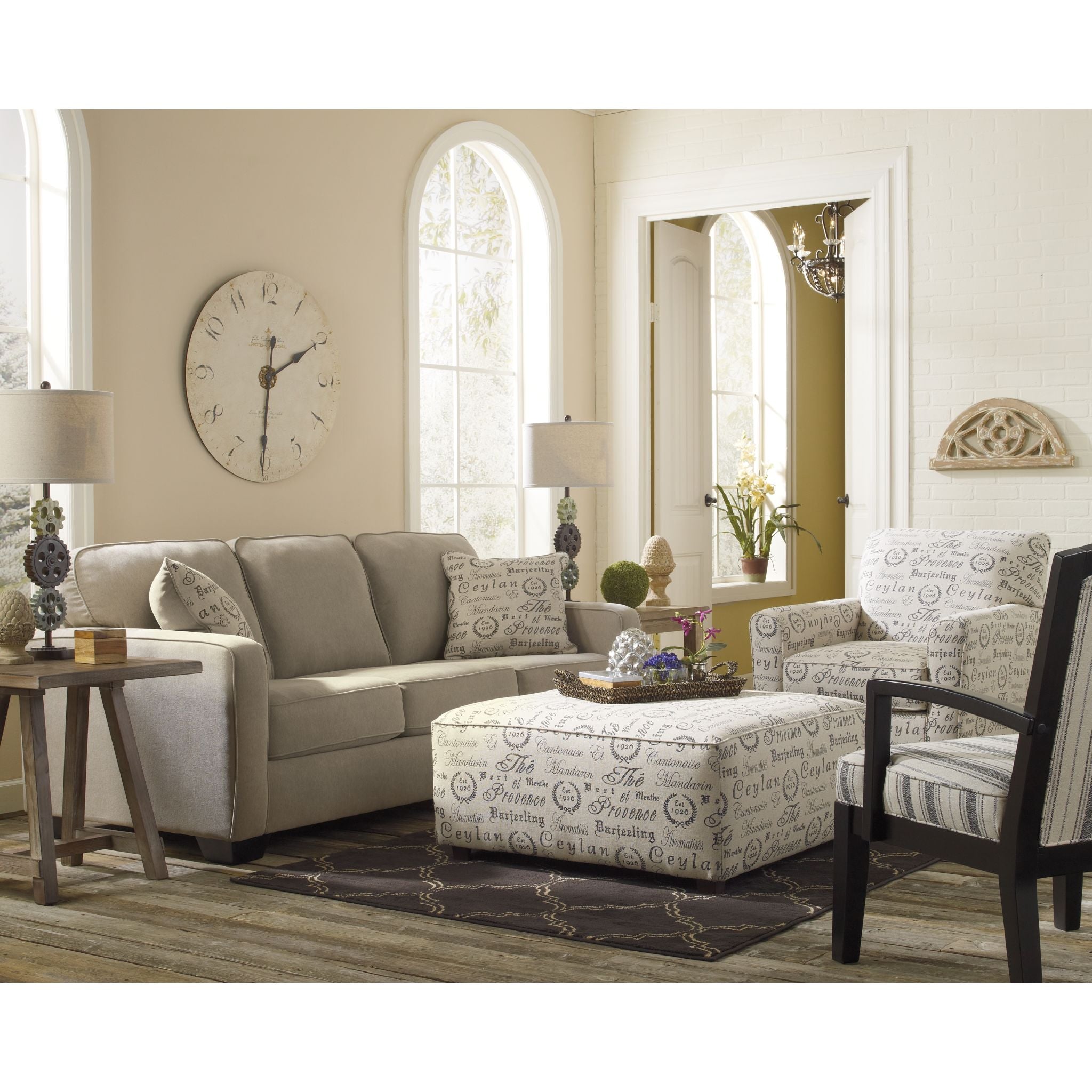 Alenya Sofa - Modern 3-Seater Fabric Couch for Living Room, Comfortable and Stylish Home Furniture - Perfect for Family Gatherings, Movie Nights, and Relaxing